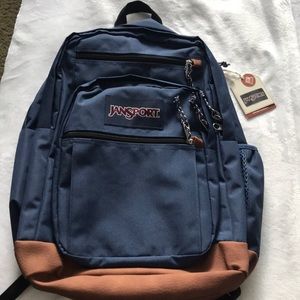 NWT- Large Leather JanSport backpack